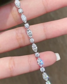 5.1ct Natural Diamond 18Kt Gold Bracelet