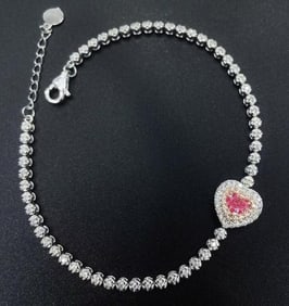 Natural Pink Diamond 18Kt Gold Bracelet