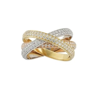 1.35cts Natural Diamond 18Kt Gold Ring
