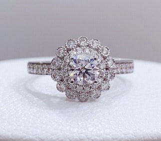 0.5ct Natural Diamond 18Kt Gold Ring