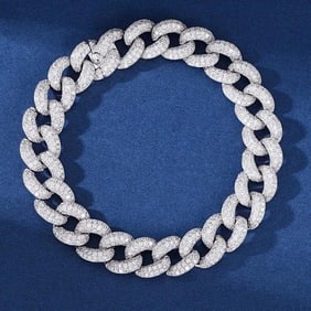 9ct Natural Diamond 18Kt Gold Bracelet