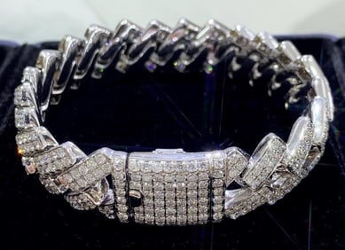 15ct Natural Diamond 18K Gold Bracelet