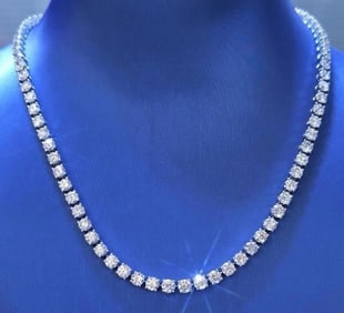 21.6ct Natural Diamond 18Kt Gold Necklace