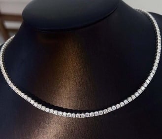 13.1cts Natural Diamond 18Kt Gold Necklace