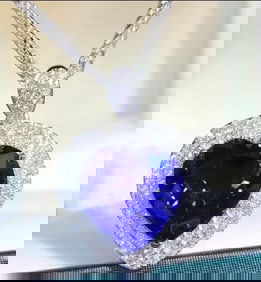 6.8ct Natural Tanzanite 18Kt Gold Pendant