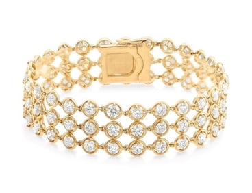 8.2ct Natural Diamond 18K Gold Bracelet