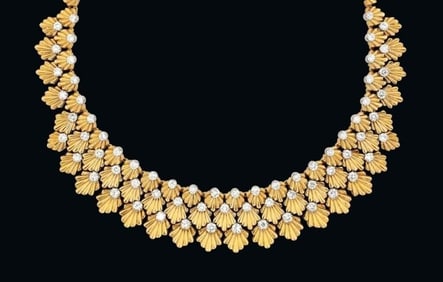 9.7ct Natural Diamond 18Kt Gold Necklace