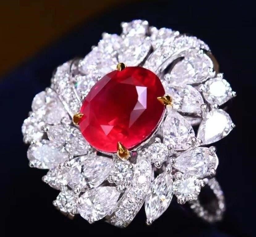 3.85ct Natural Ruby Ring 18K Gold - 2