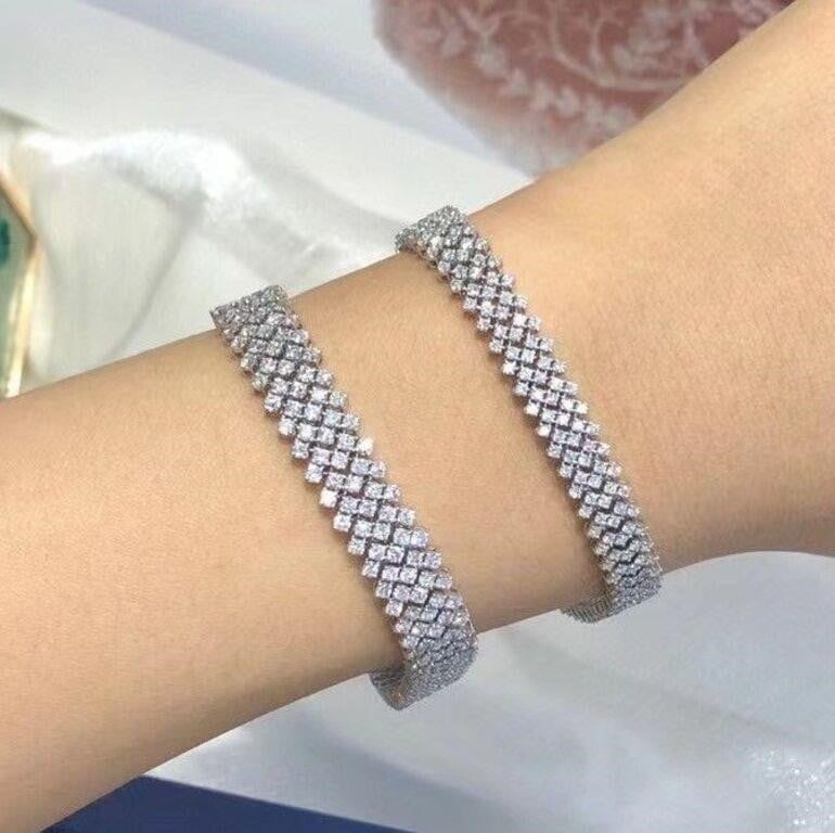 12.5ct Natural Diamond Bracelet 18K Gold (1 of 4)