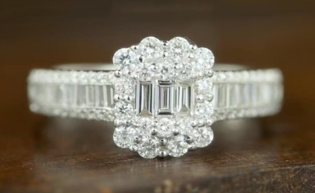 1ct Natural Diamond 18K Gold Ring (1 of 5)