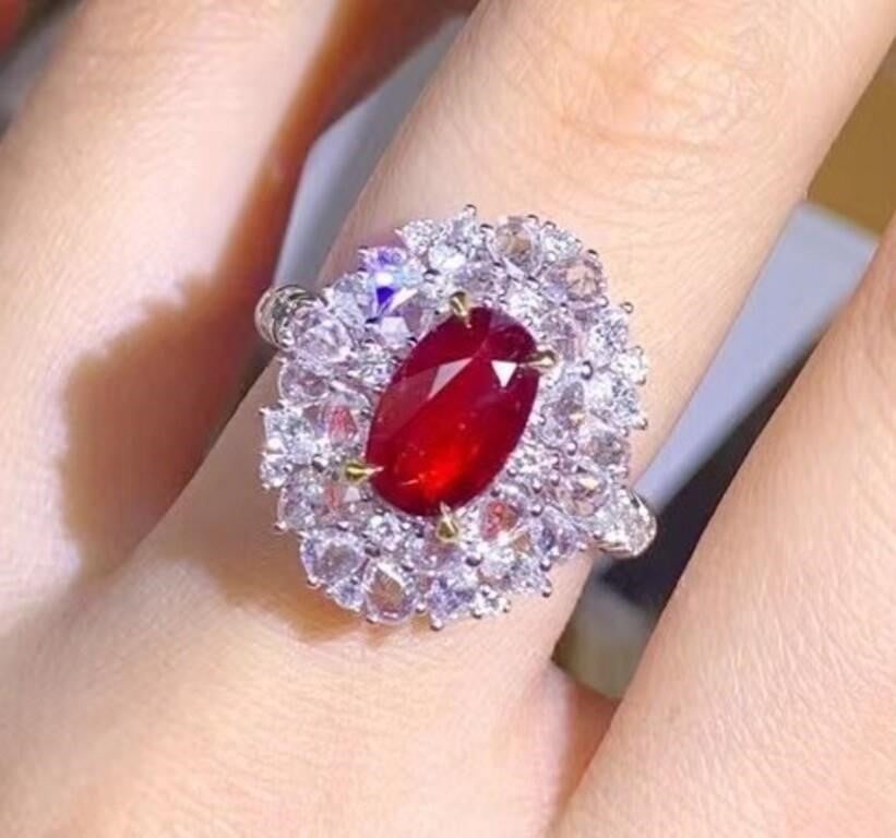 2ct Natural Ruby Ring 18K Gold - 2