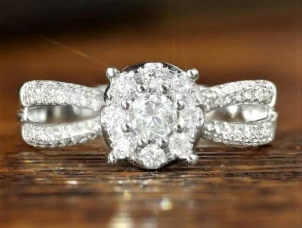 Natural Diamond 18K Gold Ring (1 of 4)