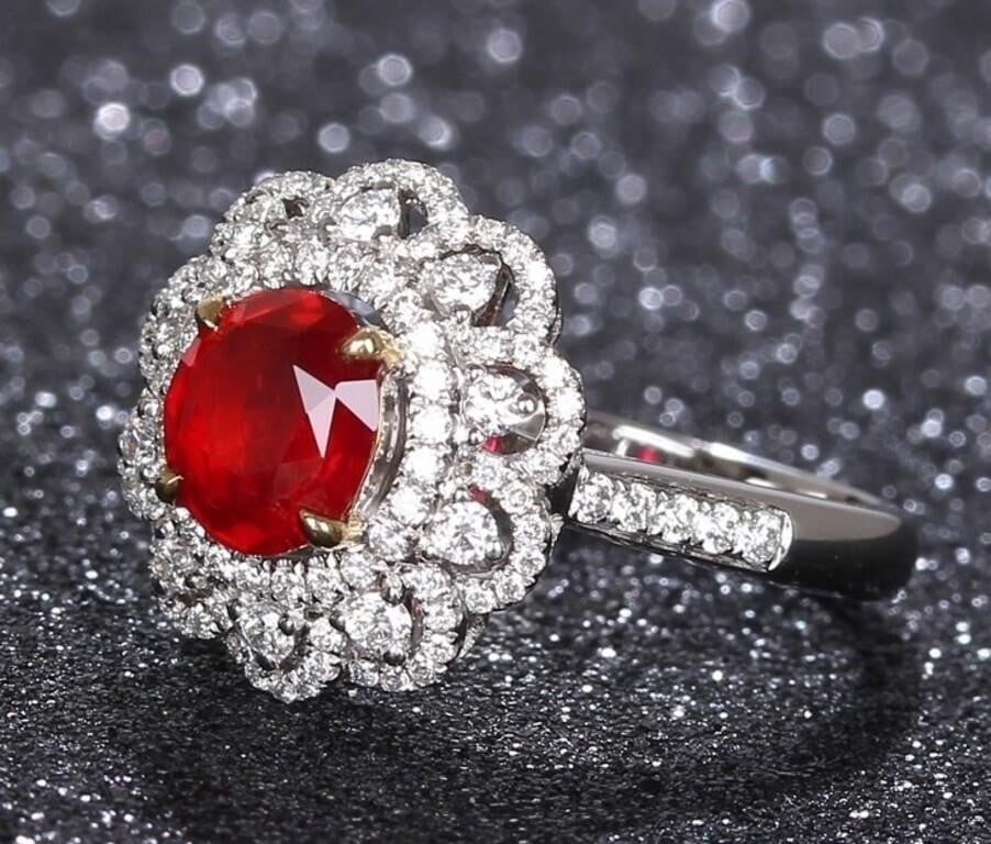 1.25ct Natural Ruby 18K Gold Ring - 3