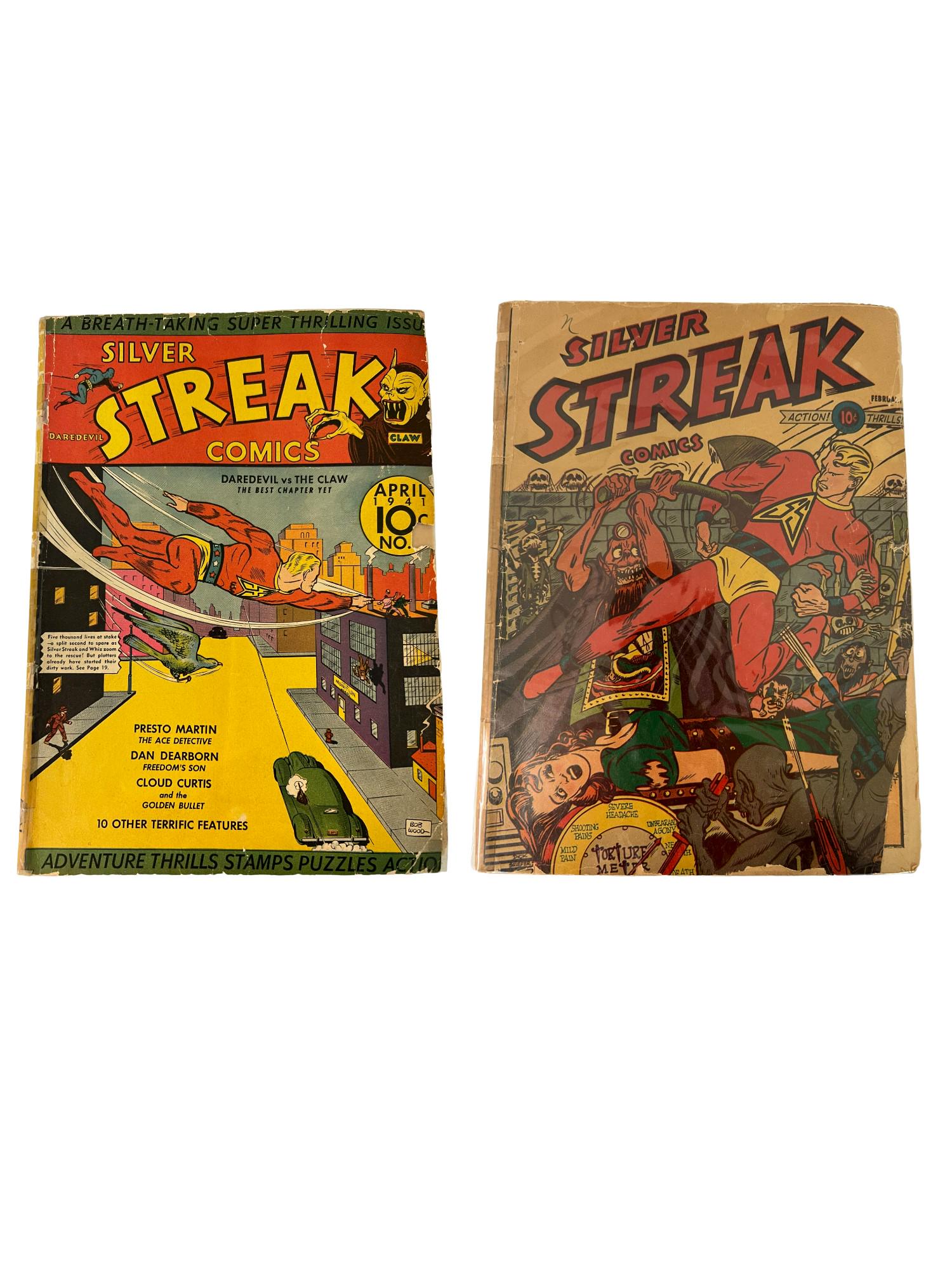 Silver Streak #9 and Silver Streak #22 Rare 1940's comics (1 of 5)
