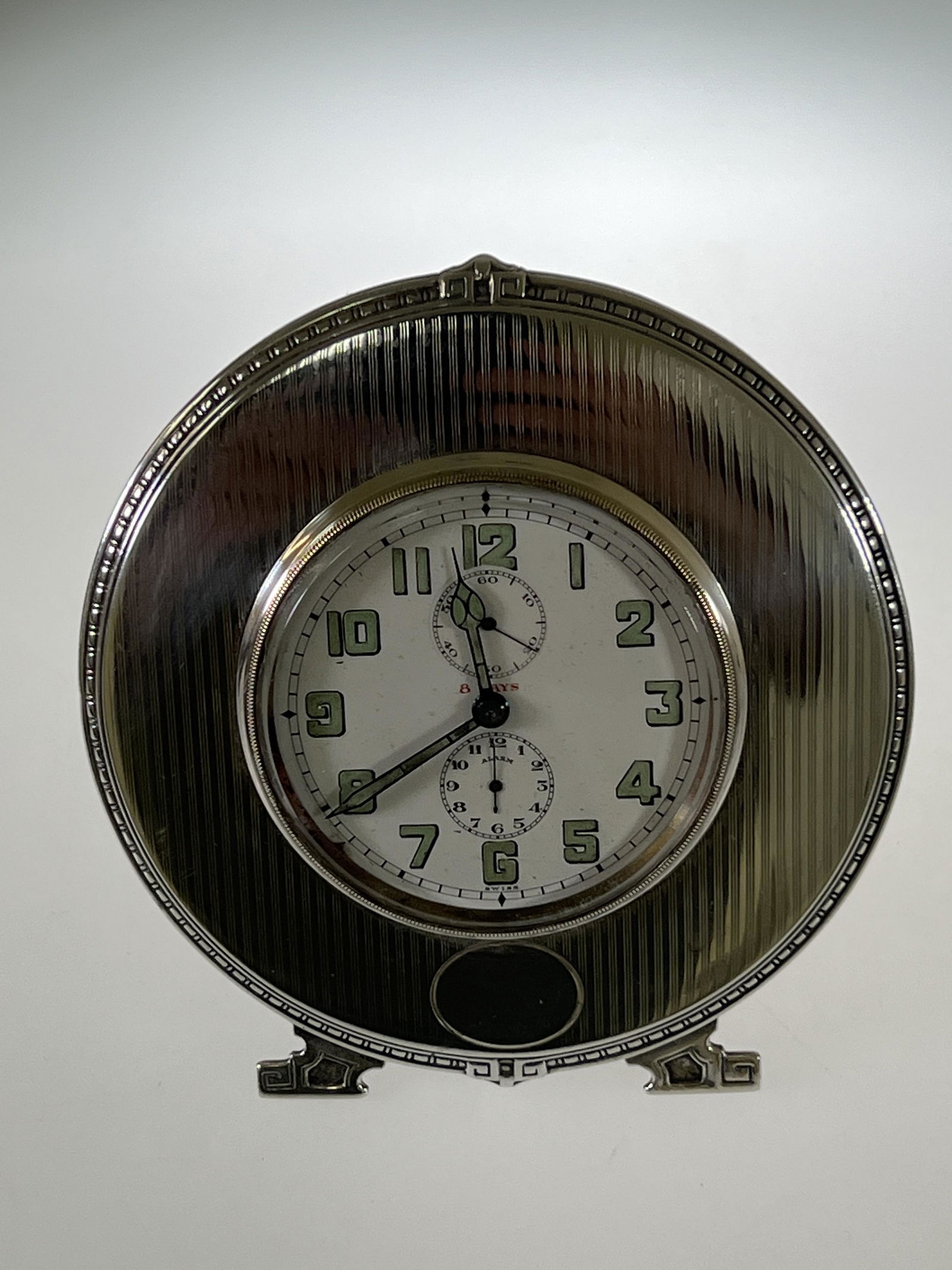 Sterling Silver 8 days Alarm Travel Clock (1 of 5)