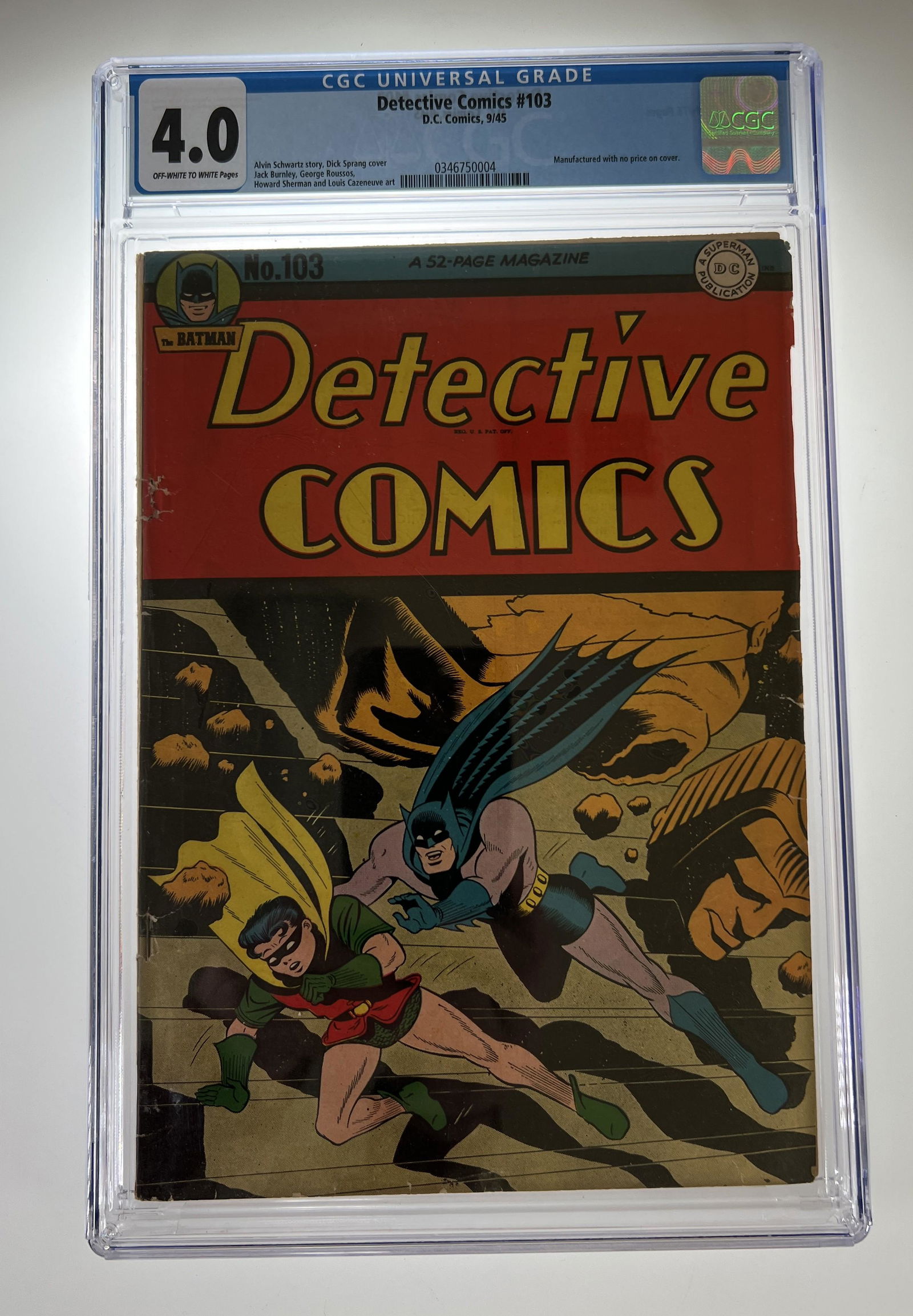 Detective Comics #103 CGC 4.0 (1945) (1 of 2)
