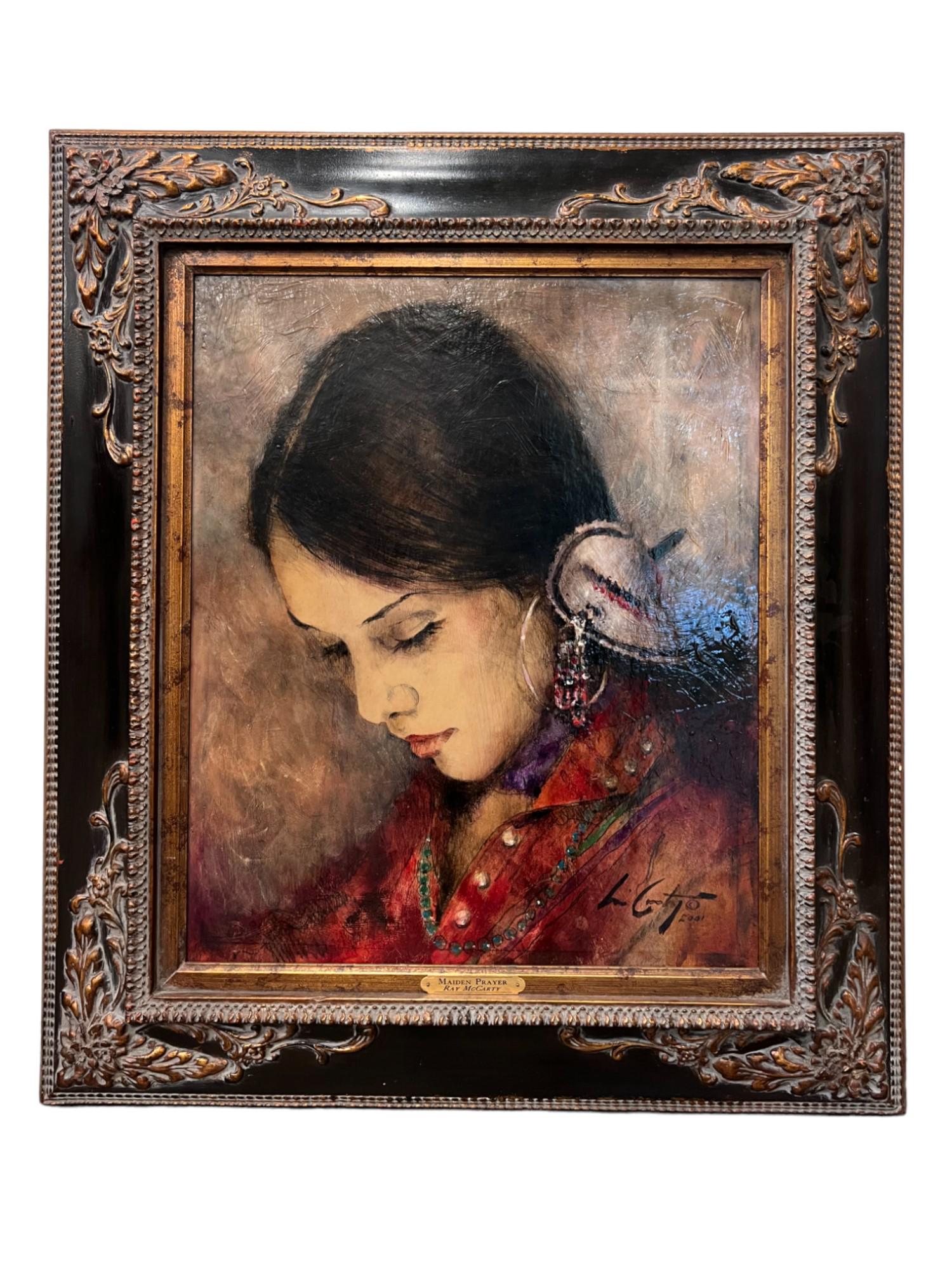 Ray McCarthy,  "Maiden Prayer" Original Mix Media on Board (1 of 3)