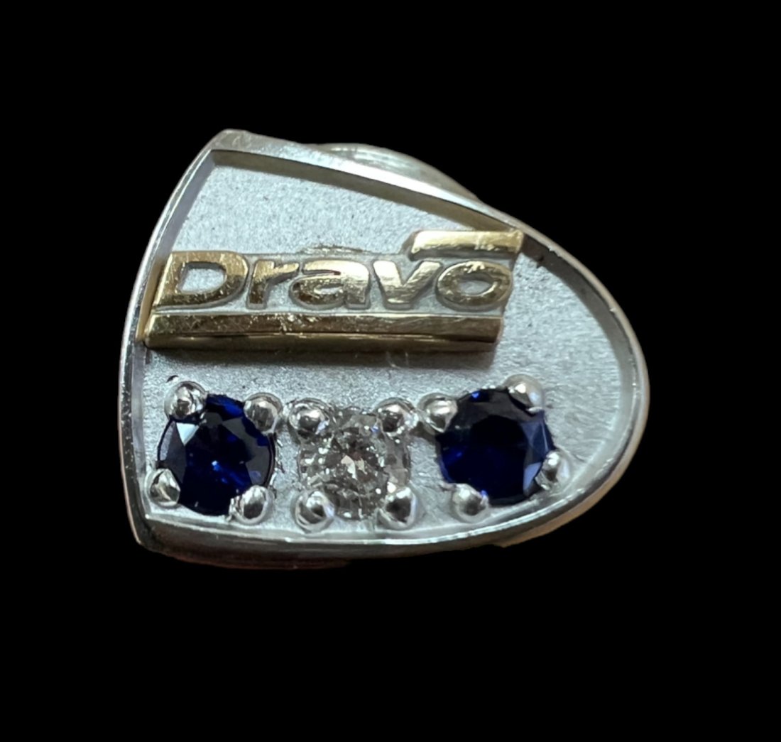 14K Gold Diamond Ruby Pin "Dravo" (1 of 2)