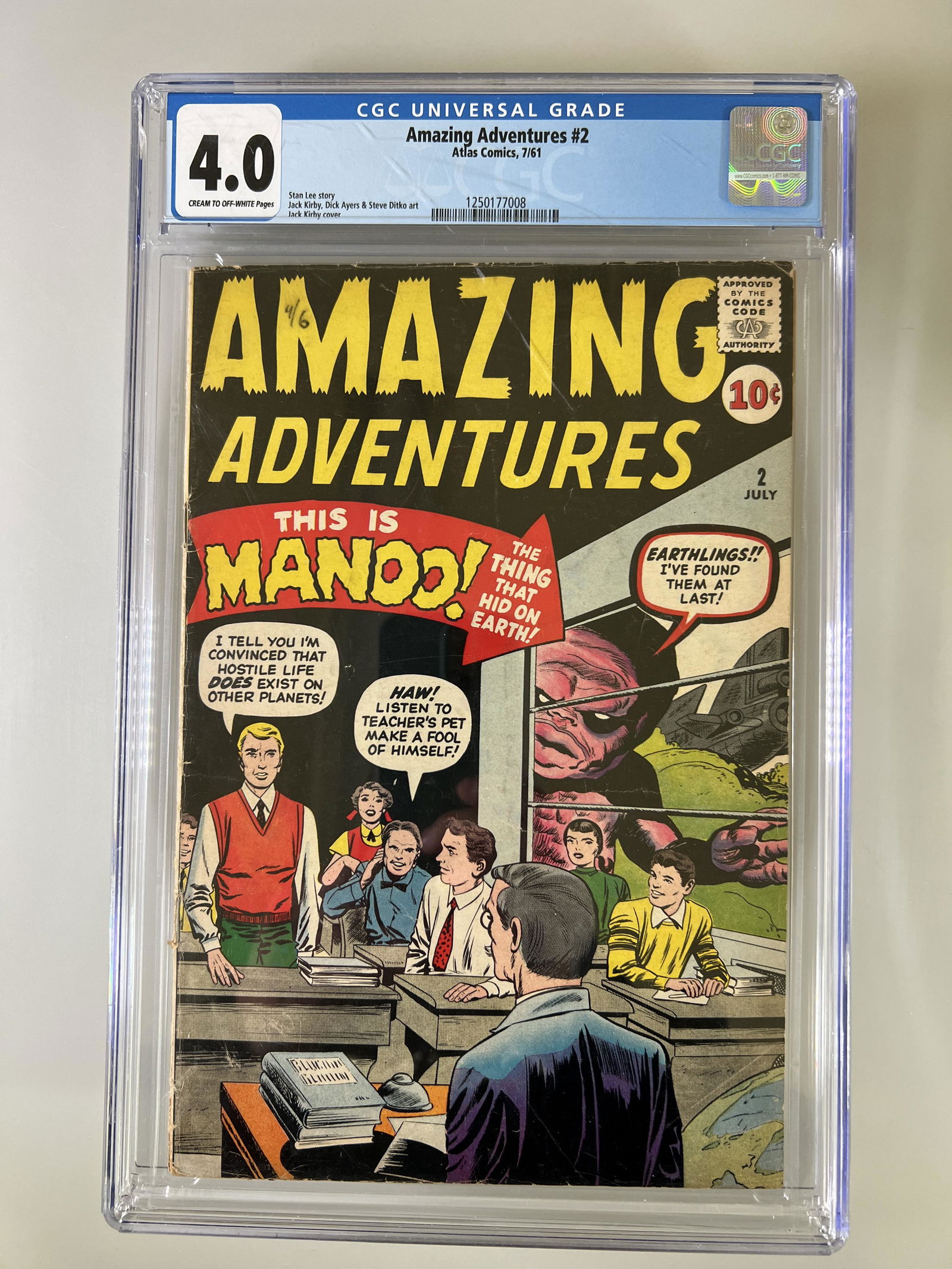 Amazing Adventures 2 Atlas Comic 7/61.  CGC 4.0 (1 of 2)