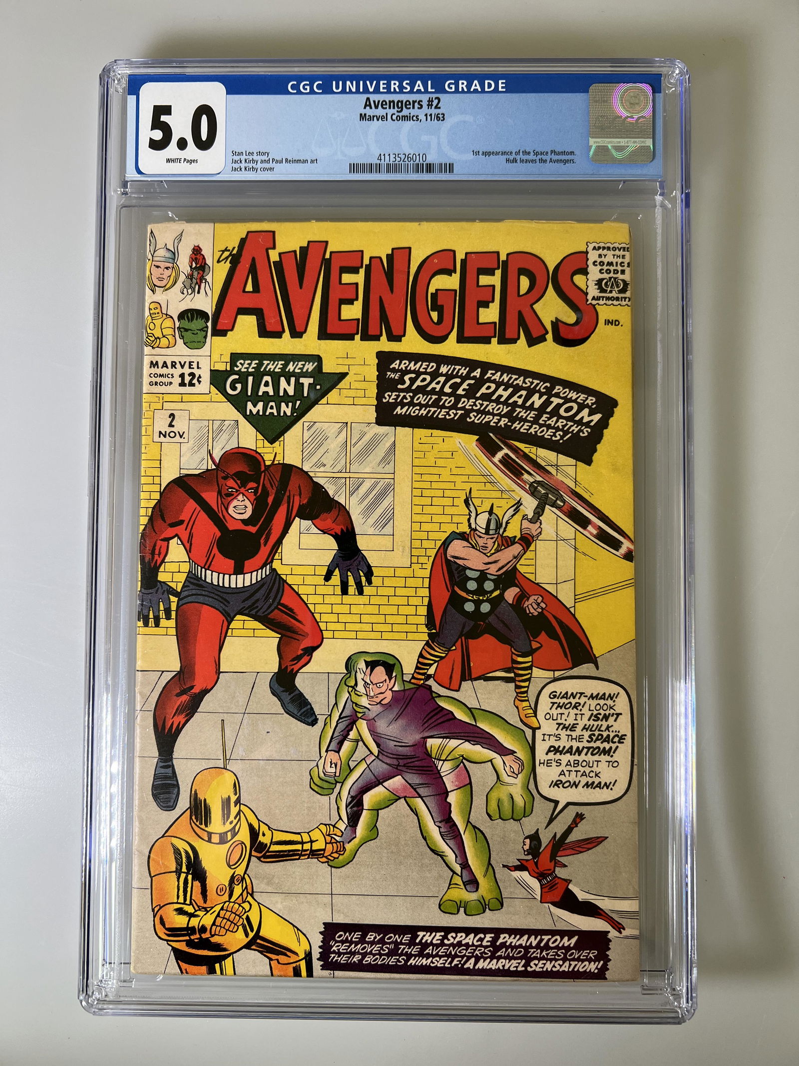 Avengers #2 CGC 5.0 Marvel Comics Key (1 of 2)