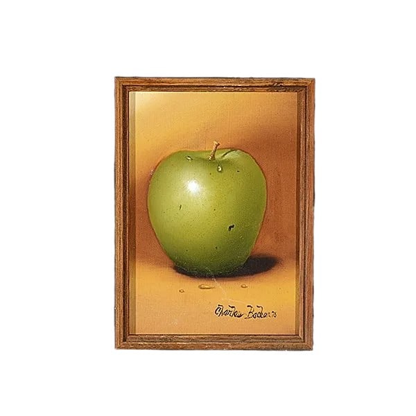 CHARLES BECKER "Green Apple" Oil California Art 1976 (1 of 4)