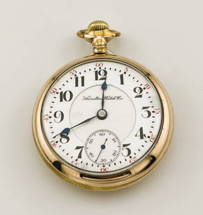 Engraved 1906 Hamilton Grade 940 Gold filled  Pocket Watch: Engraved 1906 Hamilton 21 Jewel model 940 Sz 18S. Serial # 514415. OF. Case has engraving.