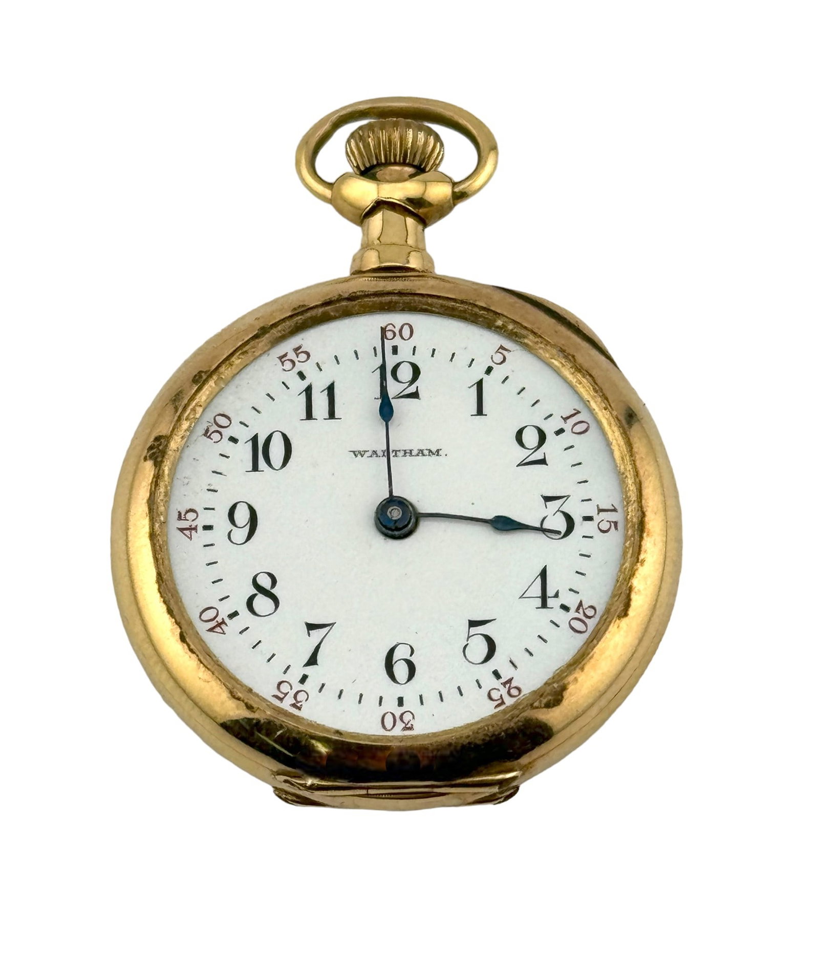 1902 Waltham 14K Gold Pendant Pocket Watch monogrammed (1 of 5)