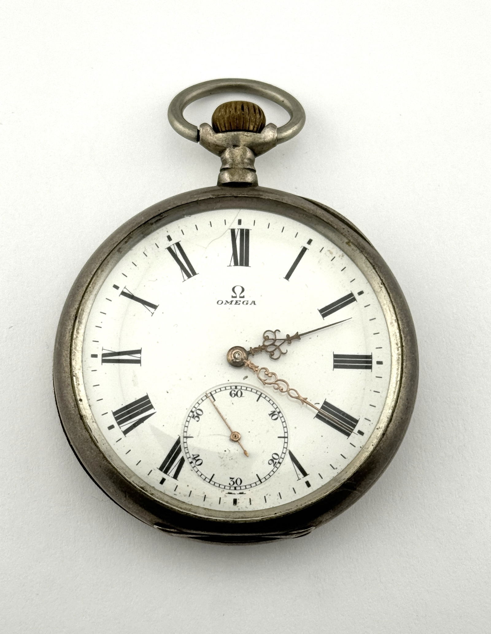 1914 Omega .800 Silver Pocket Watch (1 of 4)
