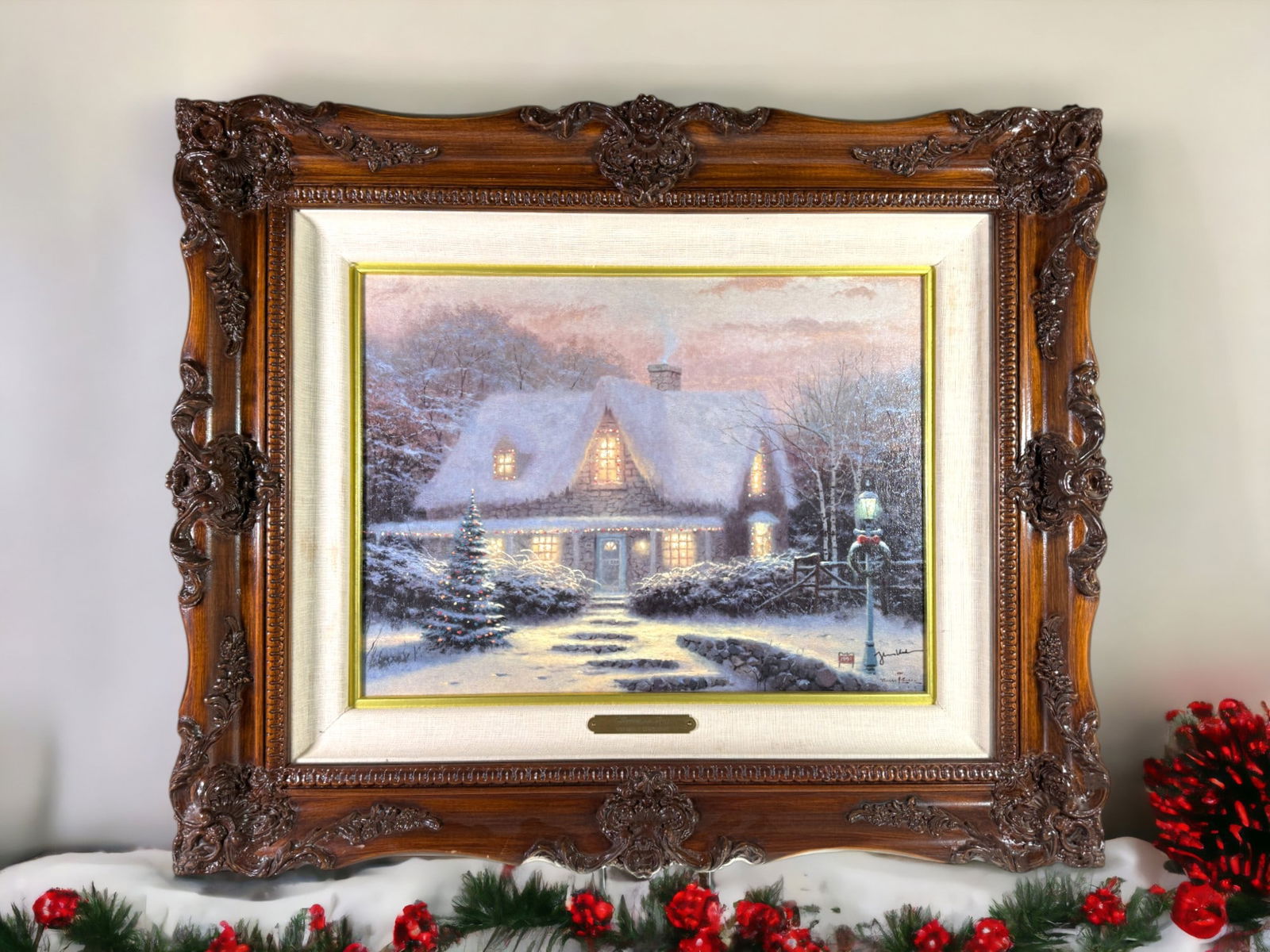 Thomas Kinkade "Christmas Eve" Framed Limited Lithograph with COA (1 of 4)