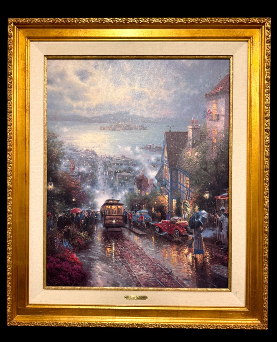 Thomas Kinkade "Hyde Street and the Bay" Limited Artist Proof Lithograph Signed with COA (1 of 6)