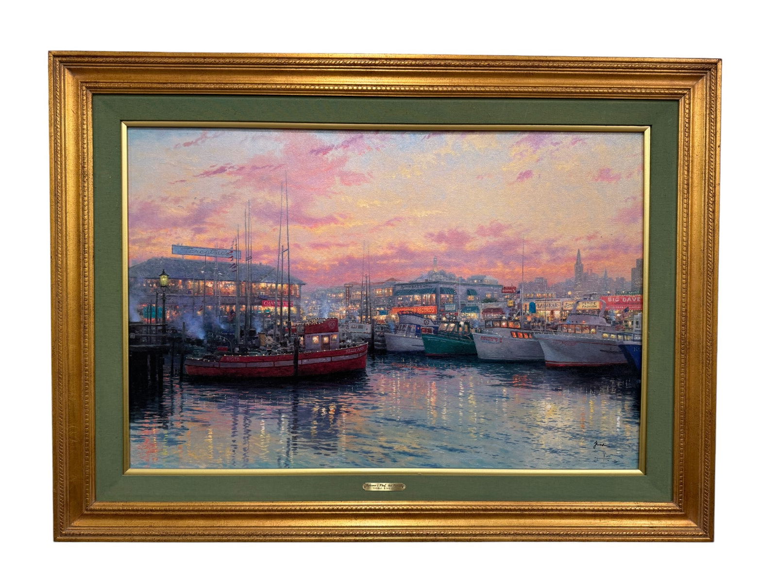 Thomas Kinkade "Firsherman's Wharf, San Francisco" Limited Signed lithograph with COA (1 of 5)