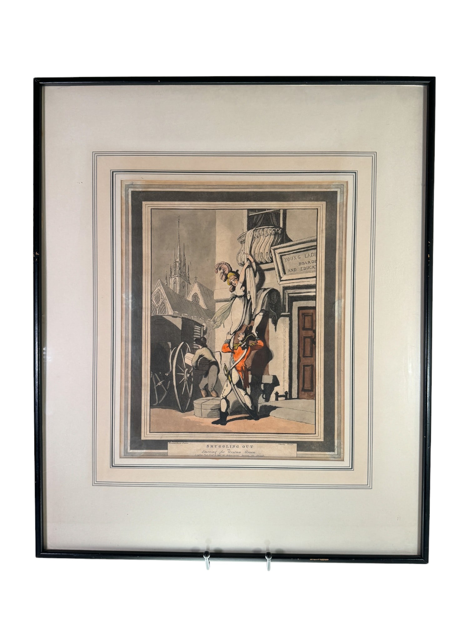 Thomas Rowlandson (English 1756-1827) "Smuggling Out" Framed Lithograph (1 of 3)