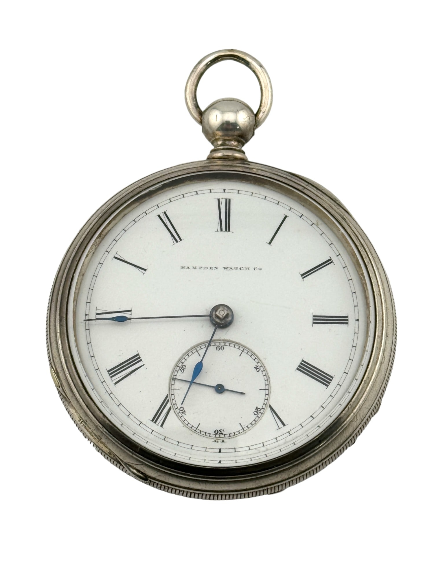 Hampden 1876 Key wind  Sterling Silver Size 18S Pocket Watch (1 of 4)