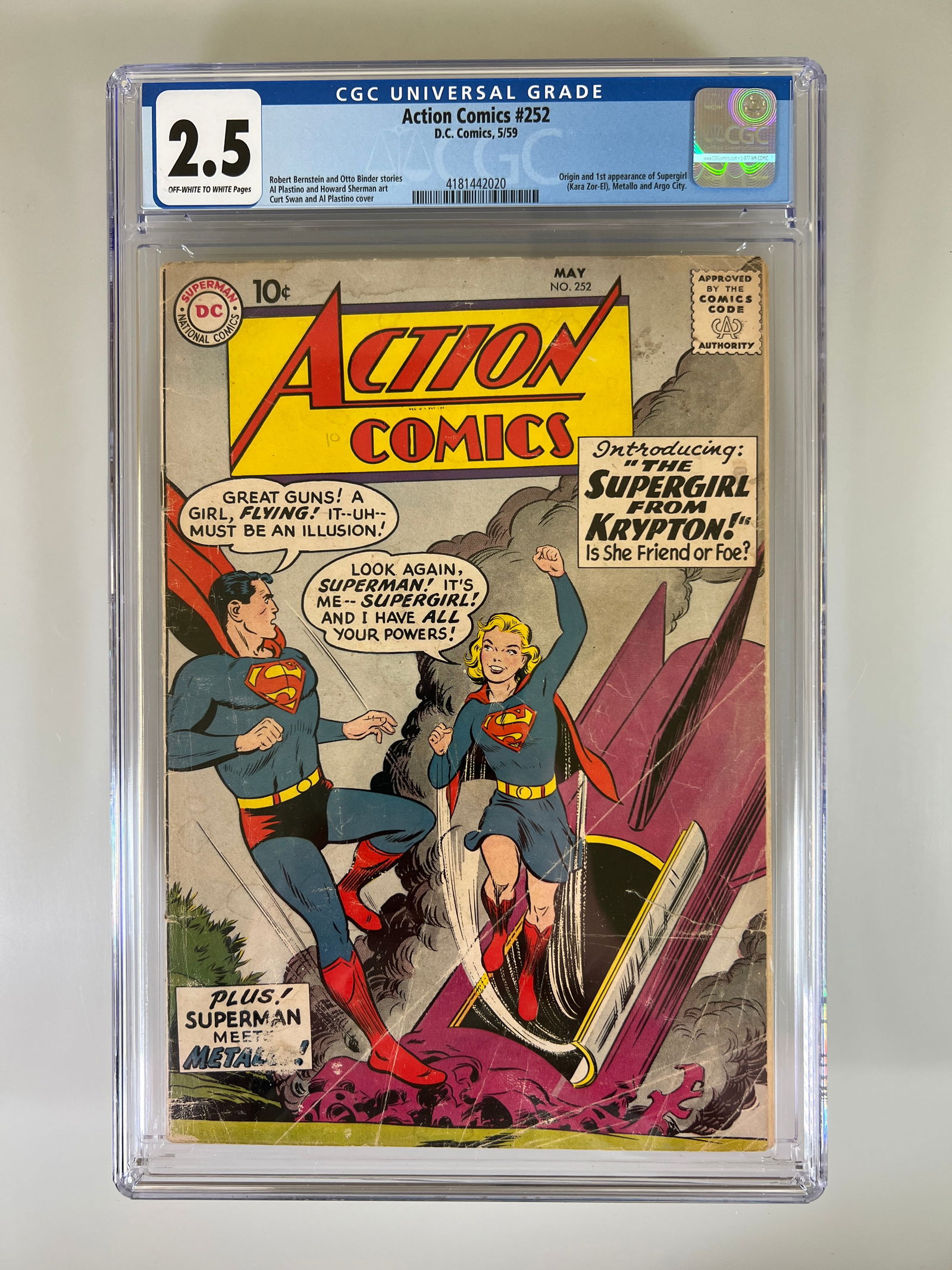 Action Comics #252 CGC 2.5 D.C Comics 1959 Key Issue (1 of 2)