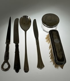 Collection of Misc Sterling Silver and Silver plate Items