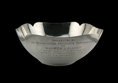 Tiffany & Co. Sterling Silver Presentation Bowl pattern #25386