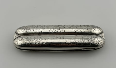 Vintage Sterling Silver Cigar Case