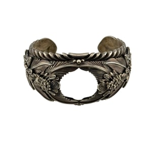 Stamped Sterling Navajo American Cuff Watch Bracelet