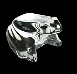 Baccarat Frog Crystal Sculpture