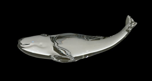 Baccarat Crystal Whale Figurine