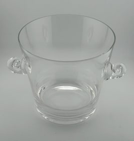 Tiffany & Co Crystal Ice Bucket Turned Handle