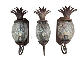 3 Hinkley Lighting Plantation Copper Wall Lattern