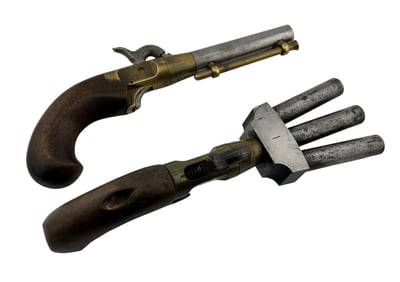 Two CMC Replica Percussion Black Powder Pistols