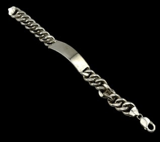 Heavy Cuban Link Sterling Silver Bracelet