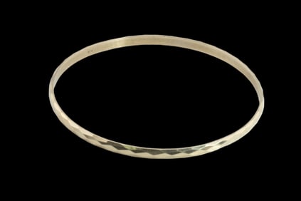 14K Rose Gold Round Bangle