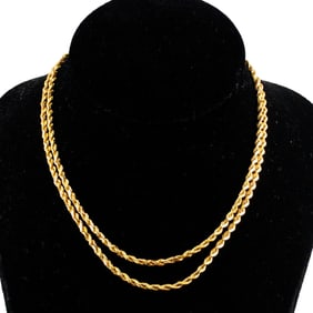 14K Gold Twisted Chain