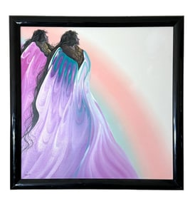 William Rabbit (1946-2012, Cherokee), "The Mysteries," Acrylic on canvas