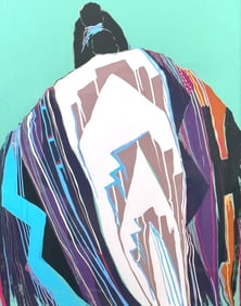 Dolona Roberts (b. 1936), "Indian Back" 1984 Serigraph Signed