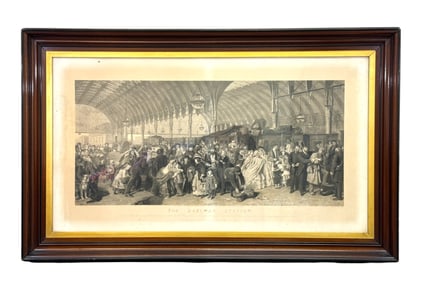 Francis Holl (1815-1884) After William Powell "The Railway Station" Engraving