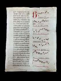 Late Medieval/Early Renaissance Illuminated Music Manuscript